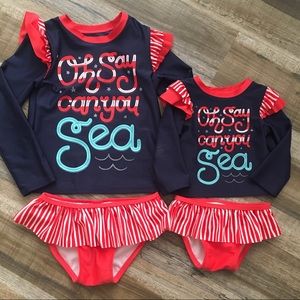 Cat & Jack Oh Say Can You Sea Bathing Suits